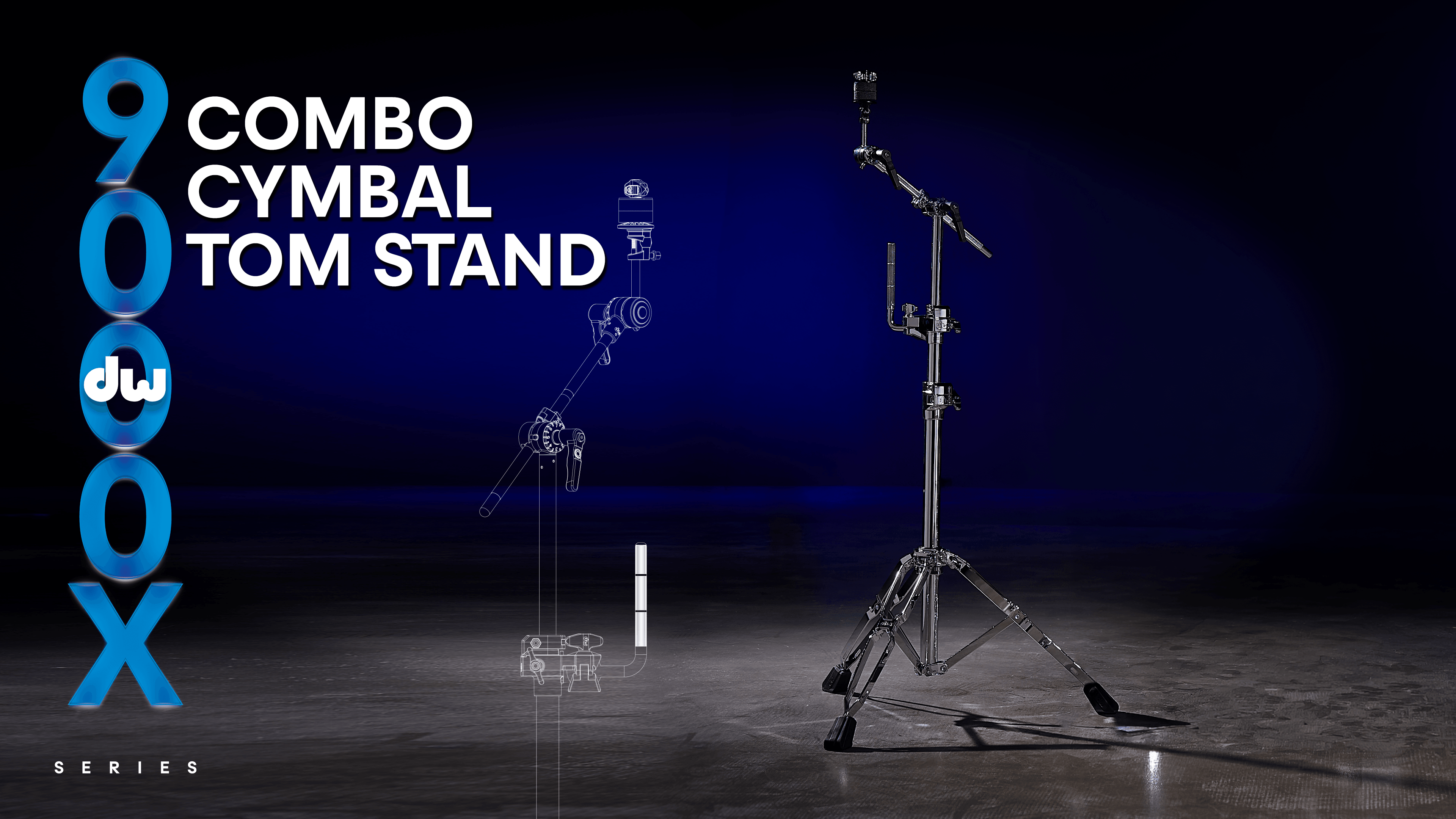 DW 9000X Combo Cymbal Tom Stand Video