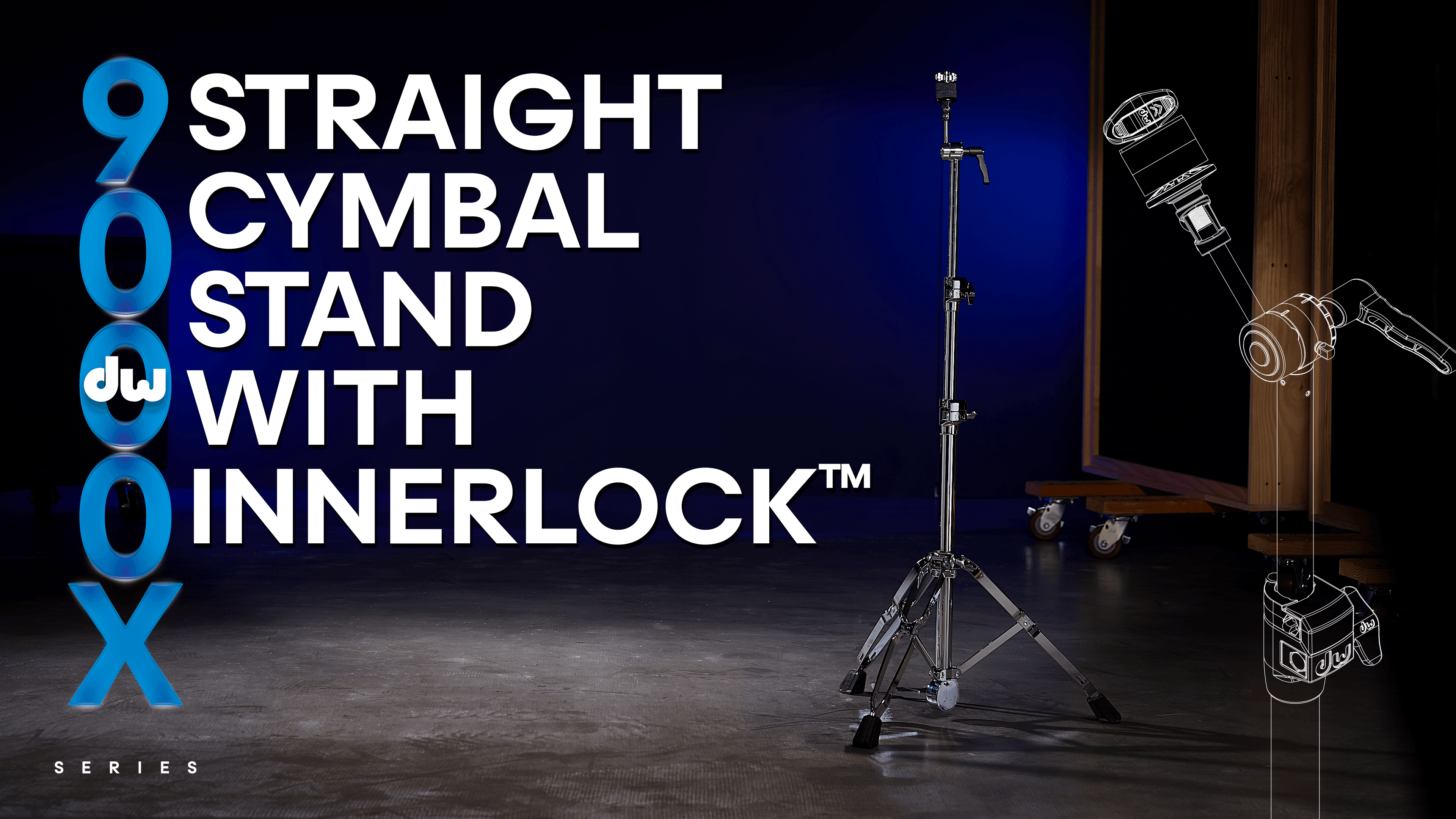 DW 9000X Straight Cymbal Stand with InnerLock Video