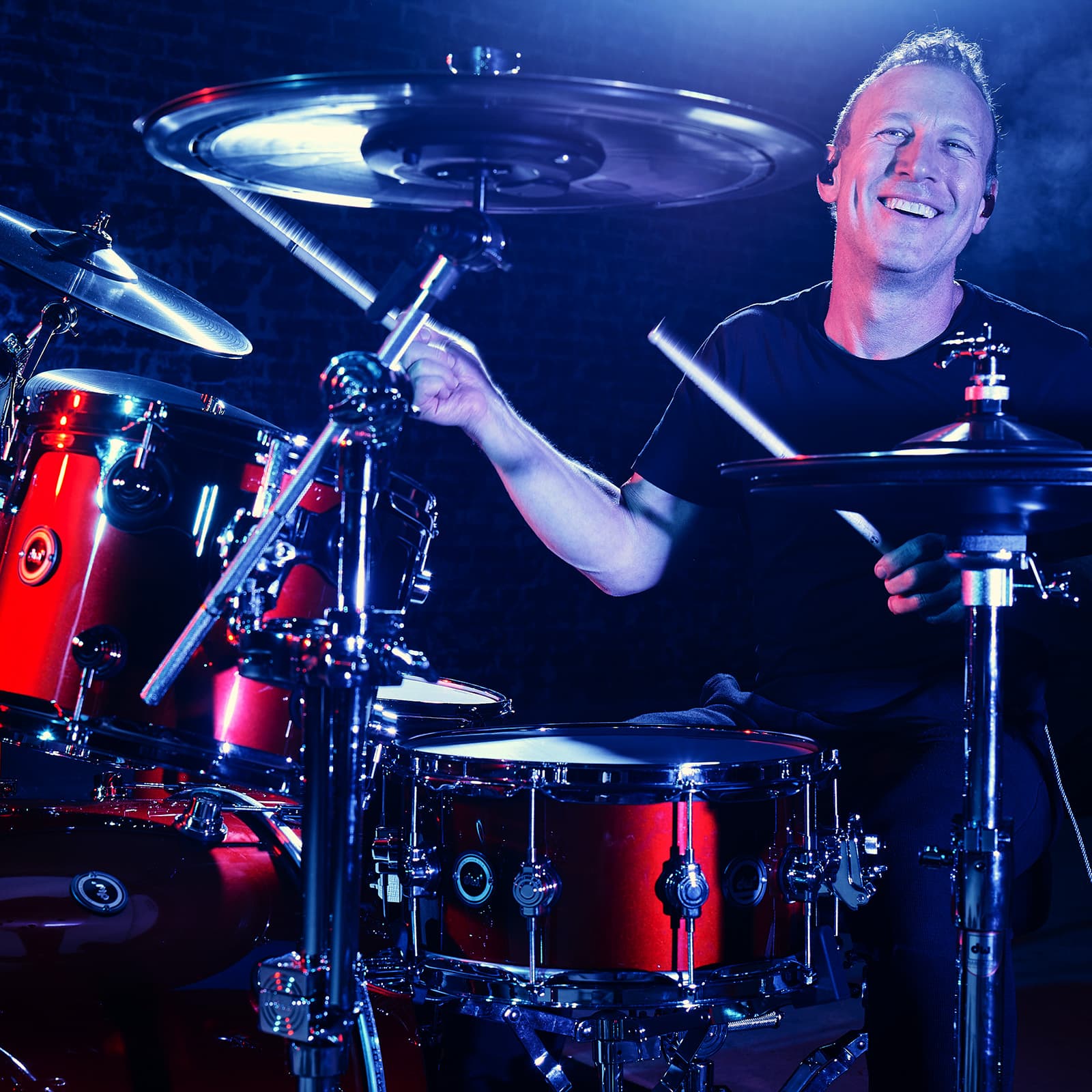 Drummer Stephen Perkins playing DWe Drums