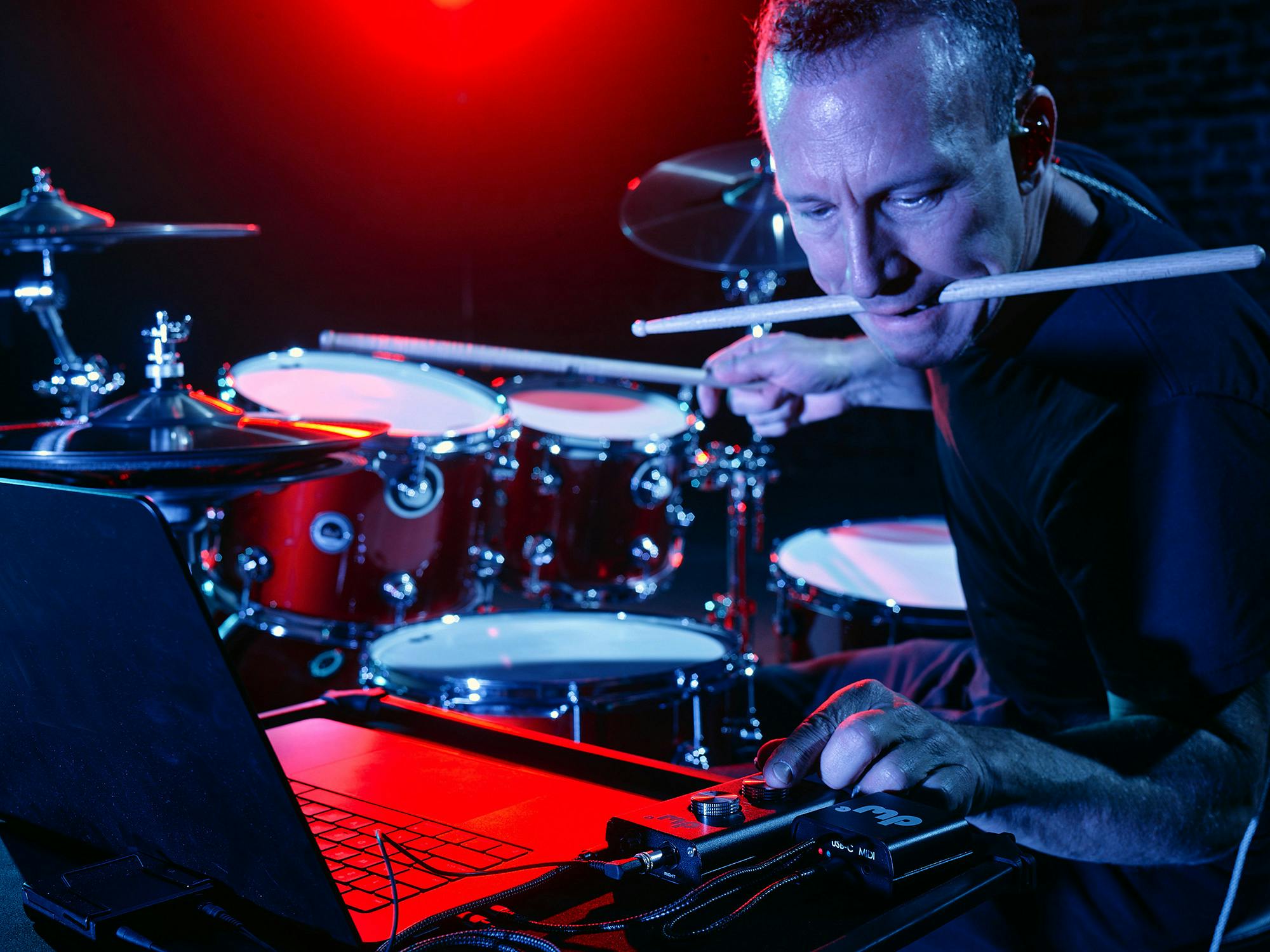 Drummer Stephen Perkins using DWe controller