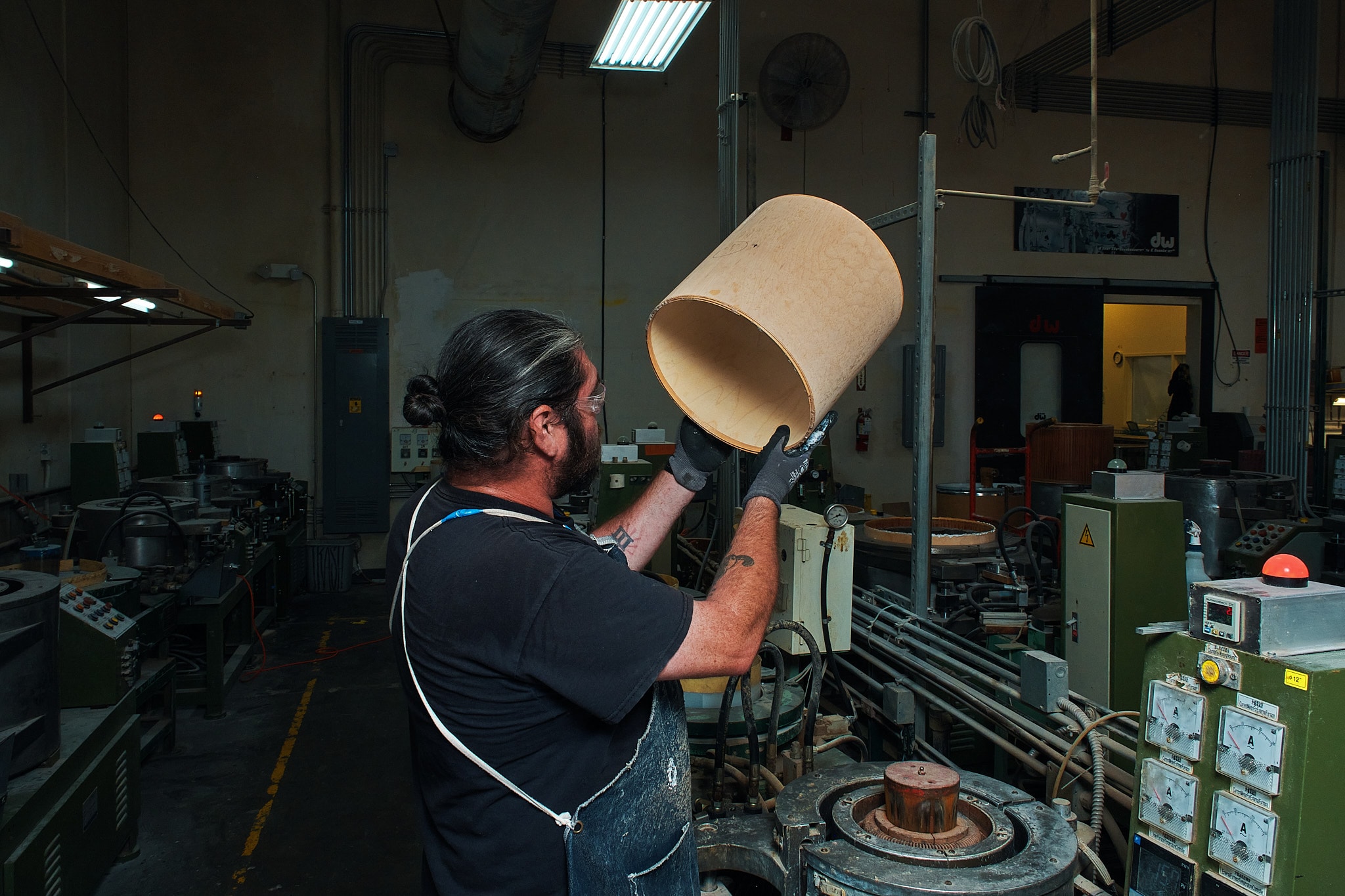A rolled drum shell.
