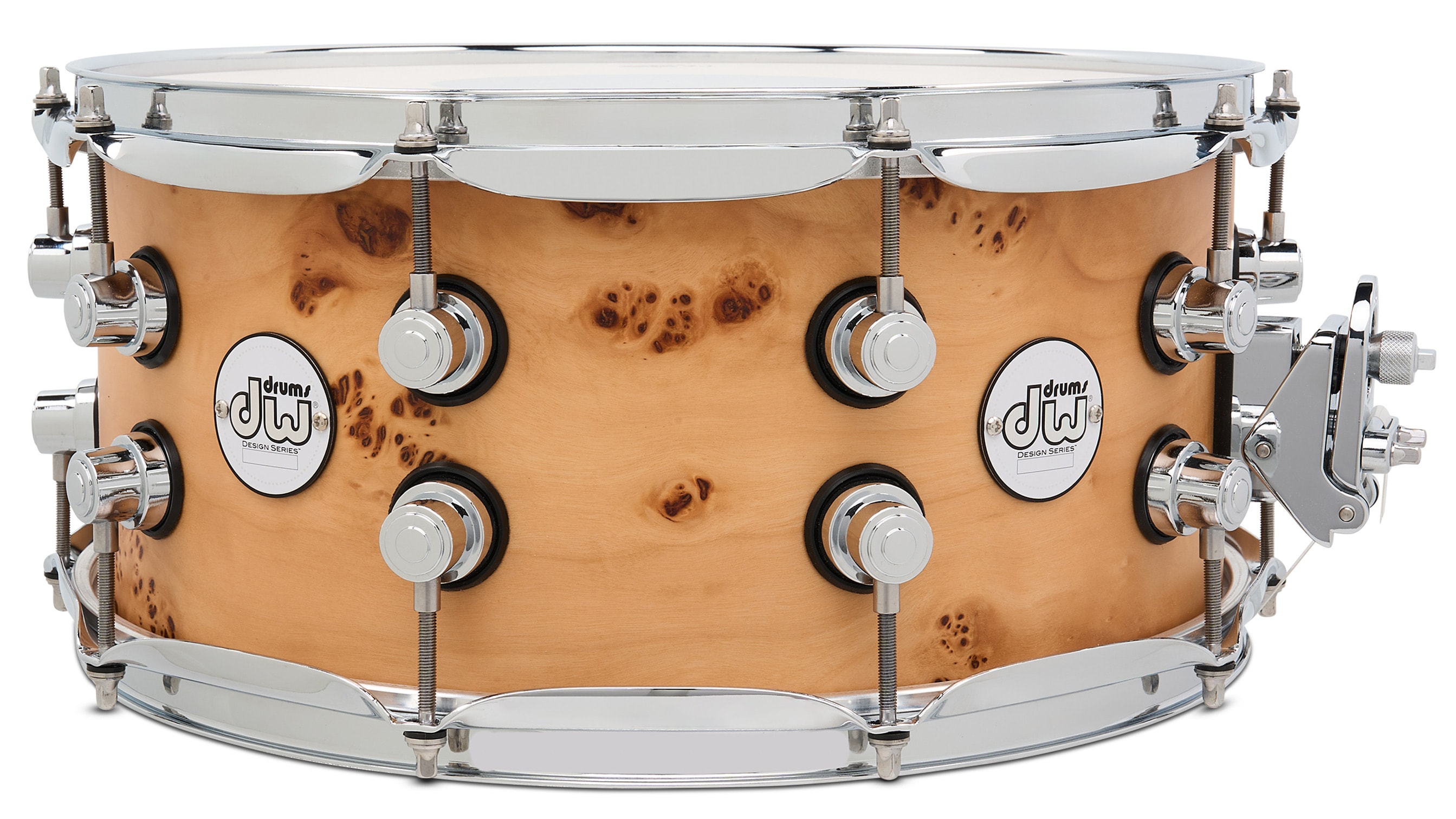 DW Design Series Mapa Burl over Birch Snare Drum