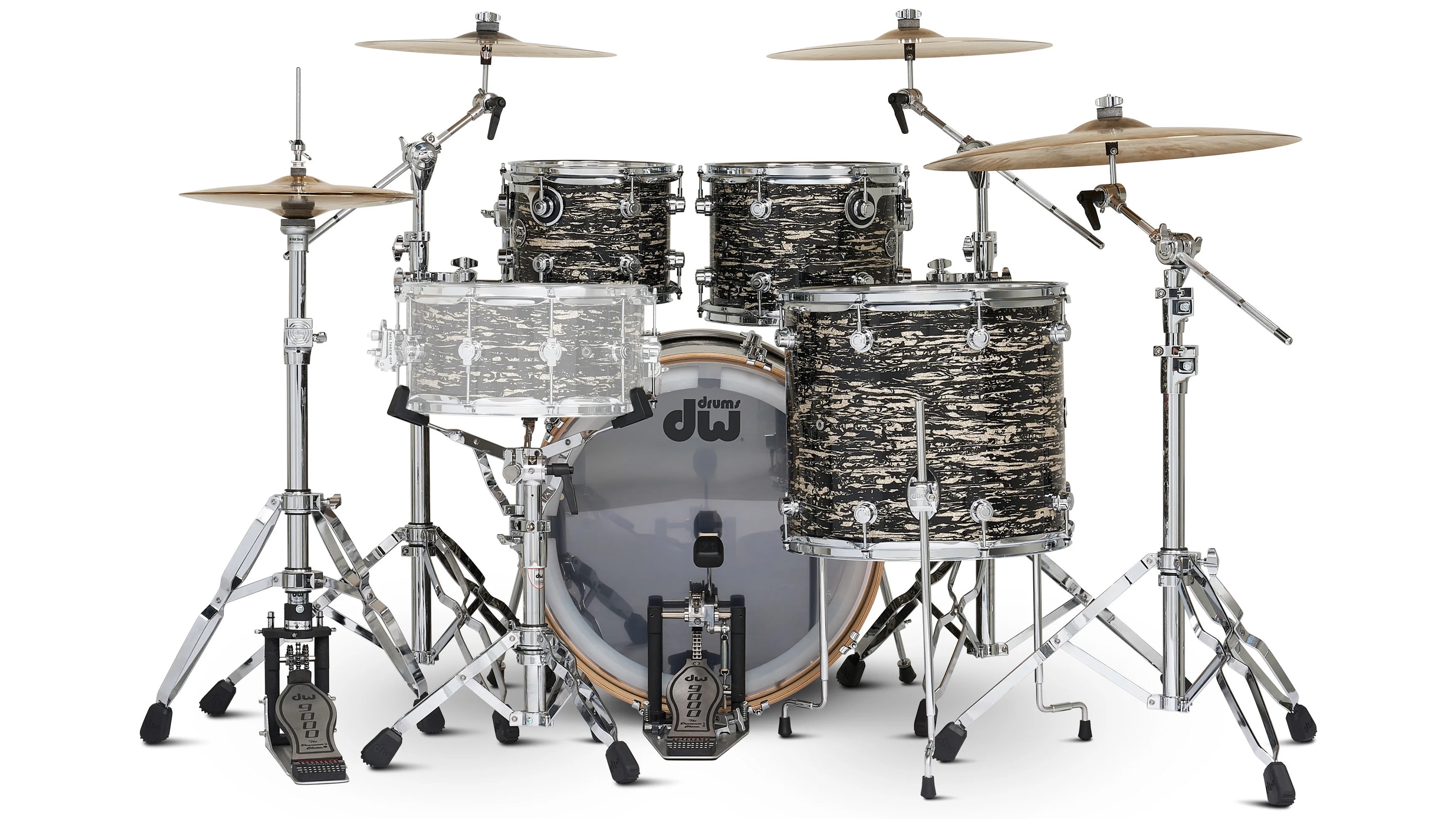 DW Performance Series Black Oyster Finish Ply Limited Edition Drum Set