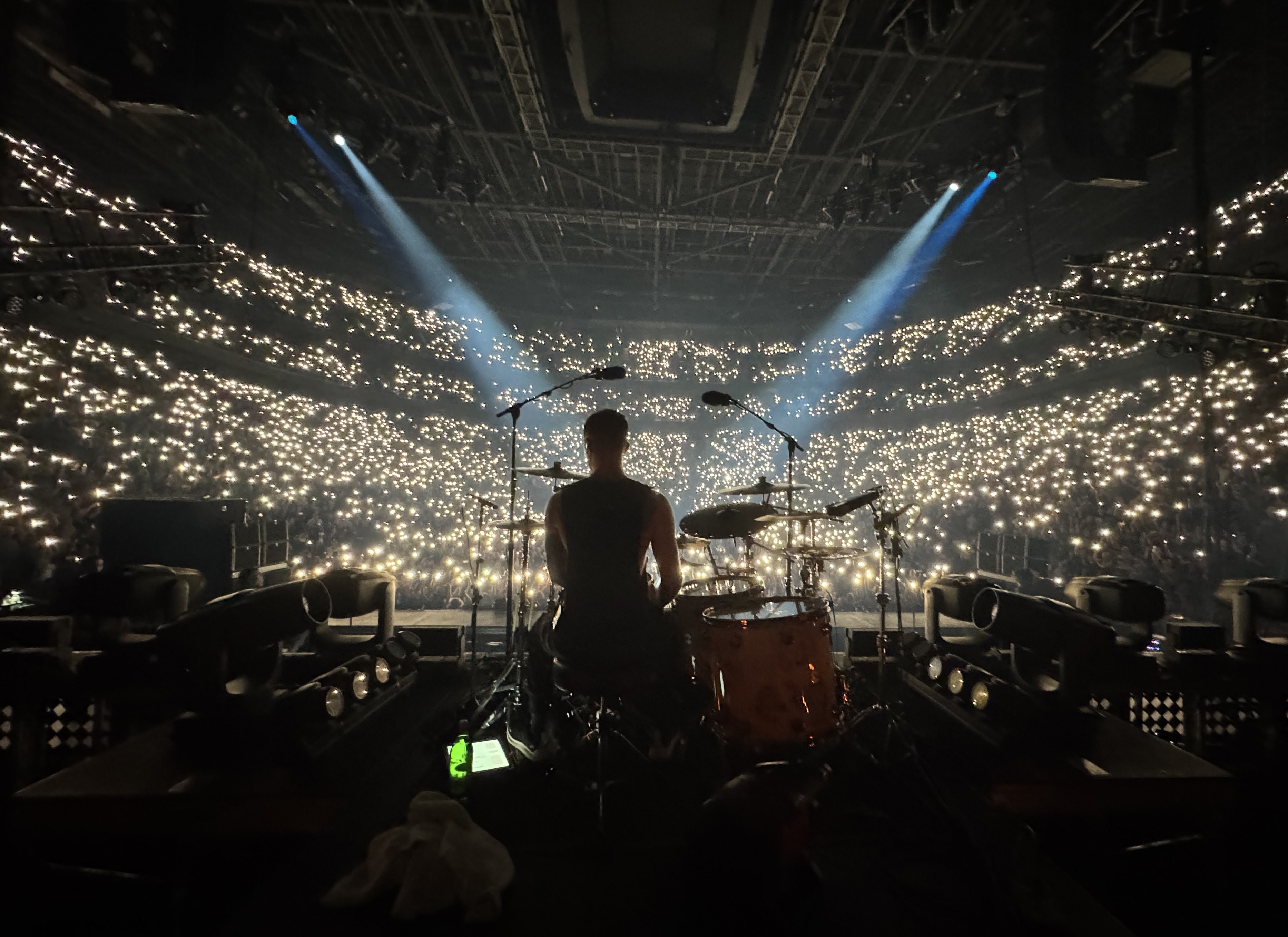 Drummer Luke Holland On Stage with Cell Phone Lights