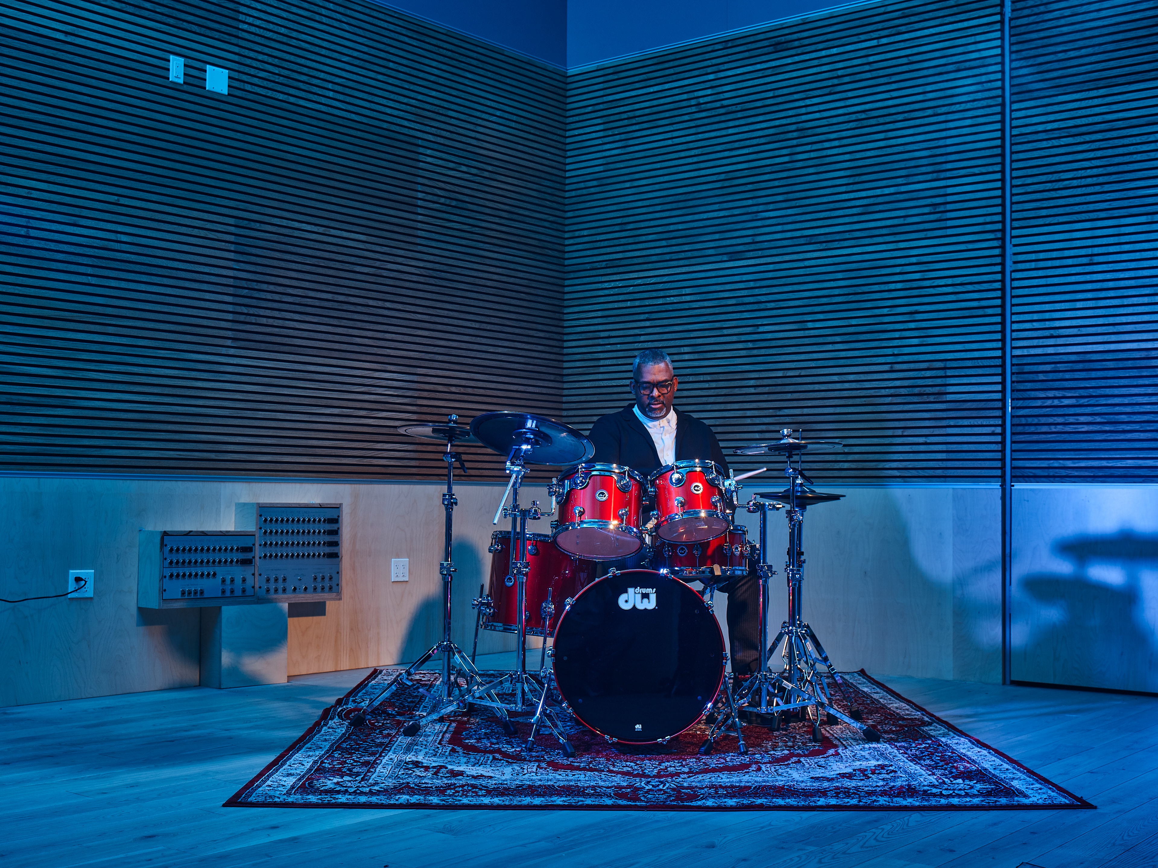 Trevor Lawrence Jr. Playing DWe Drum Kit 5-piece Black Cherry Metallic
